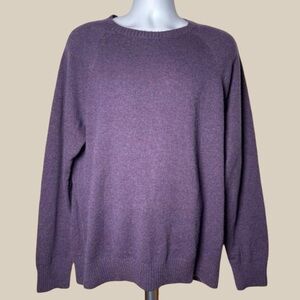 J. Crew Men’s Purple Lambswool Blend Crewneck Sweater Size XL